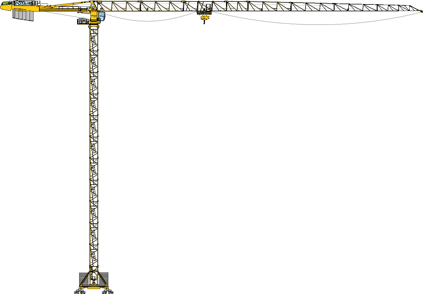 Potain MDT389-L16 tower crane rental