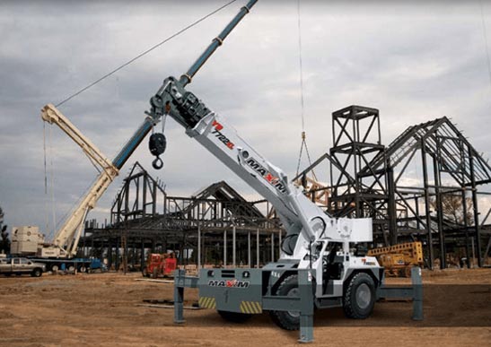 carry decks crane on construction site