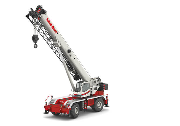 Link-Belt RTC8090 rough terrain crane ready for heavy lifting and construction tasks in 2023.