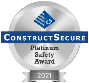 2021 ConstructSecure Platinum Safety Award