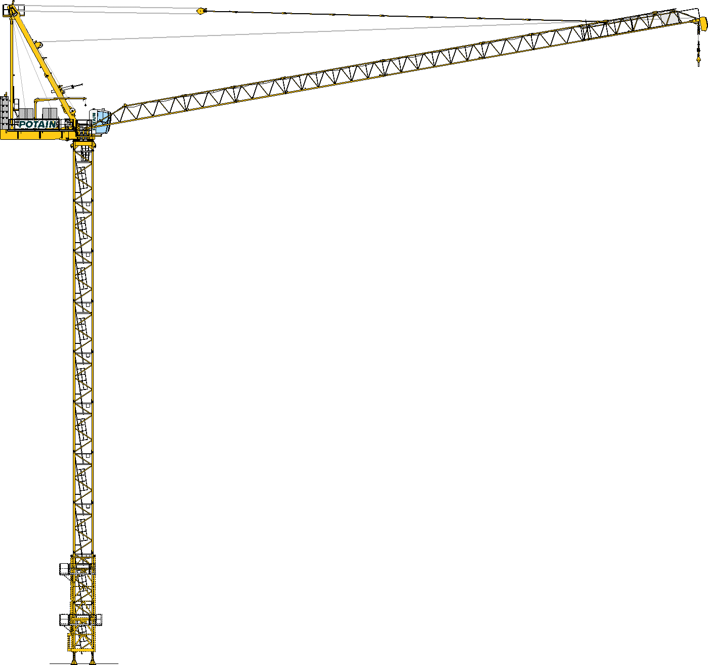 Potain MR295-H20 tower crane rental