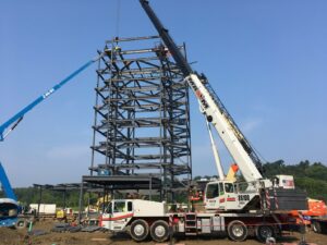 Hydraulic Truck Crane on construction site