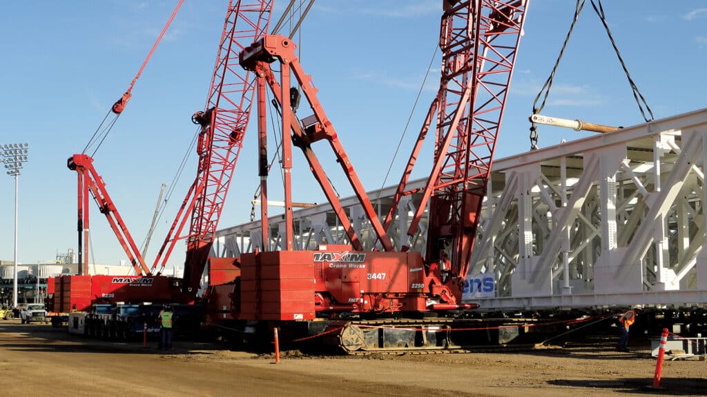 Rental Crawler Crane Dual Lift