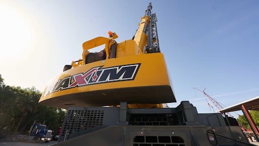 A closeup shot of a floor view of Maxim crane rental equipment