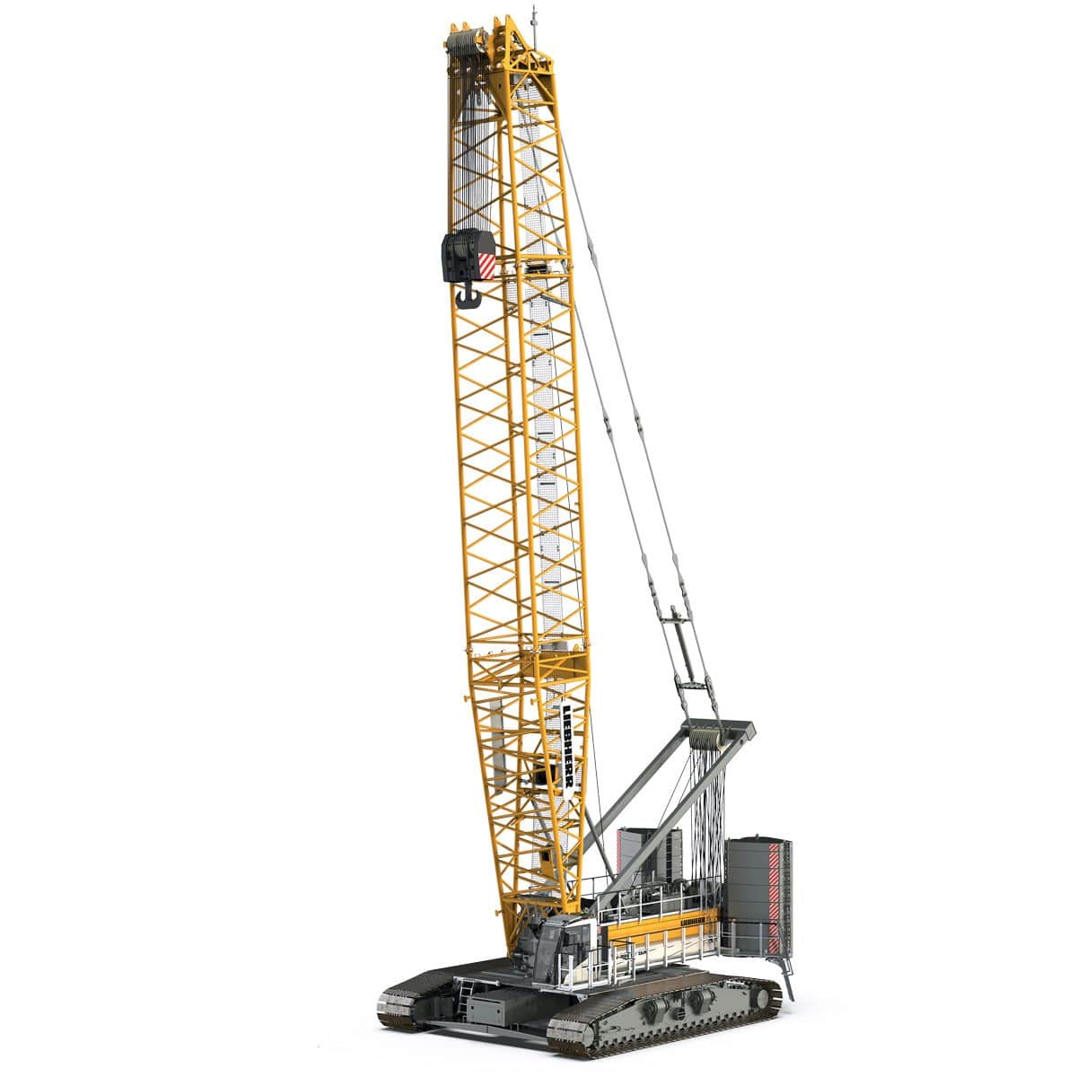 Heavy-duty crane designed for construction and heavy lifting tasks with exceptional stability.
