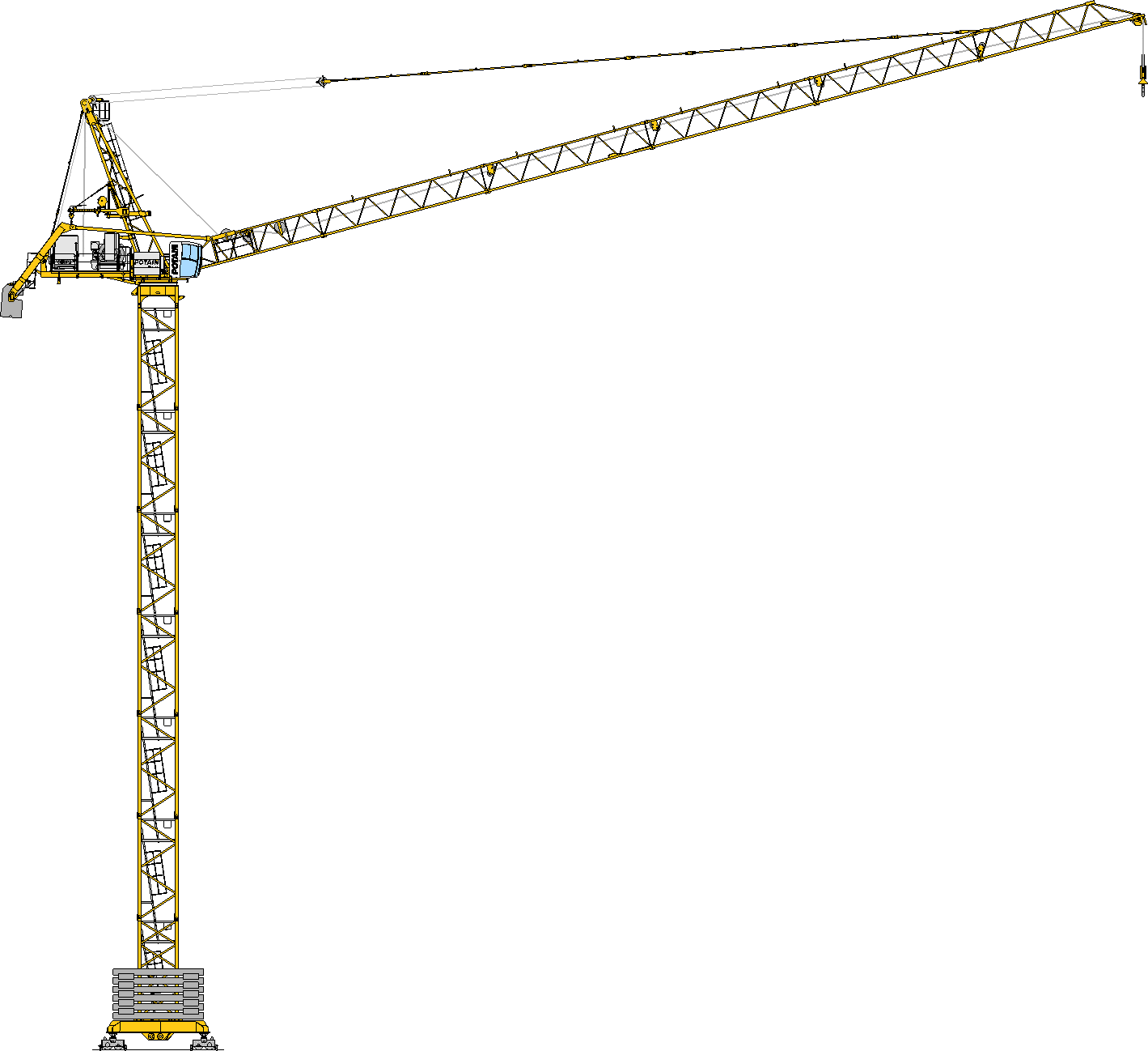 Potain MR418-H24 tower crane rental