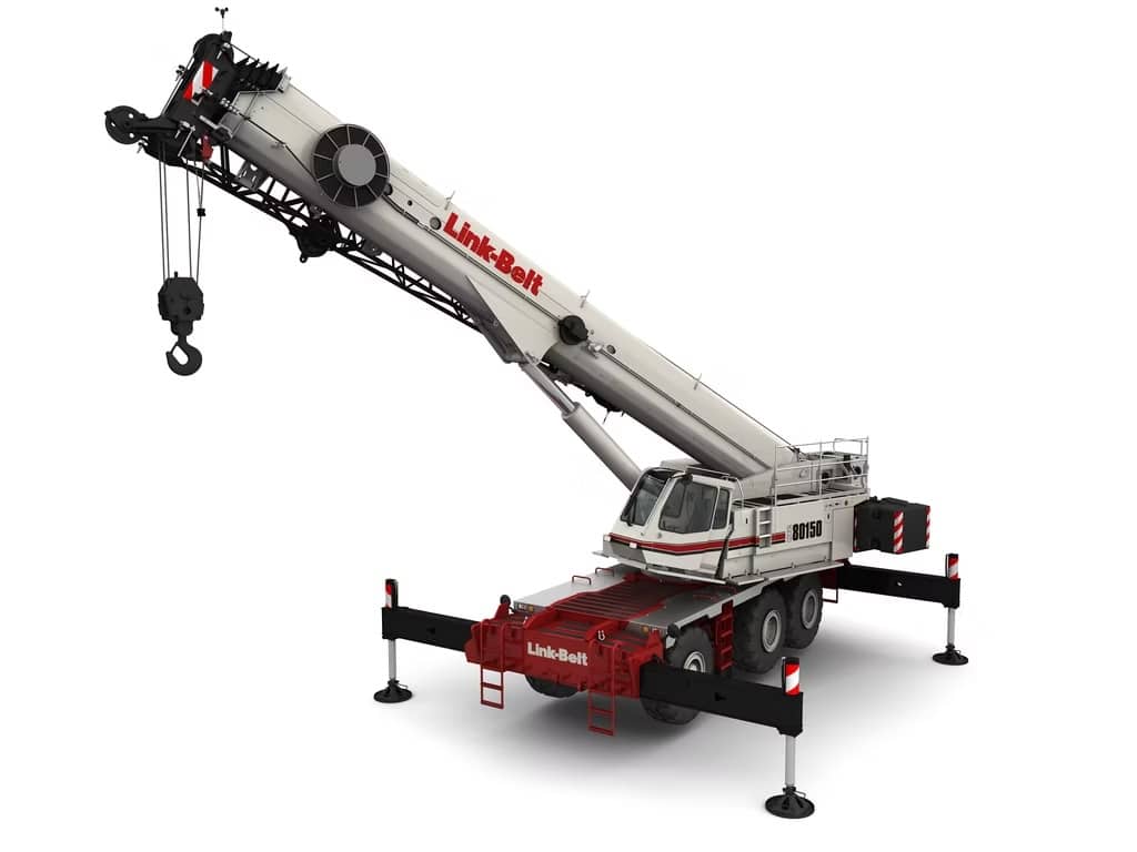 Link-Belt Crane 80150 featuring advanced hoisting capabilities for heavy lifting tasks.