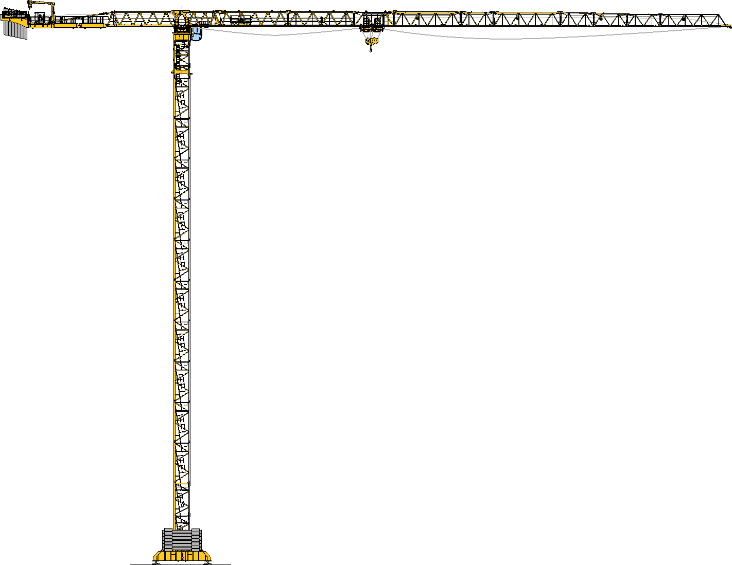 Potain MDT809 tower crane rental