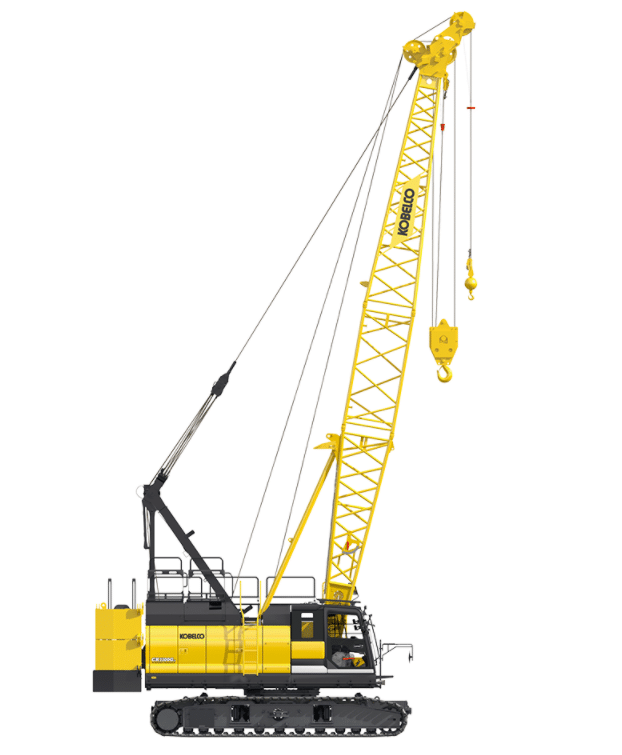 Kobelco crane 2023 model with advanced features and sturdy design for construction tasks.