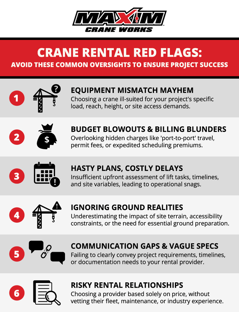 Crane rental red flags: avoid costly mistakes for successful project management.