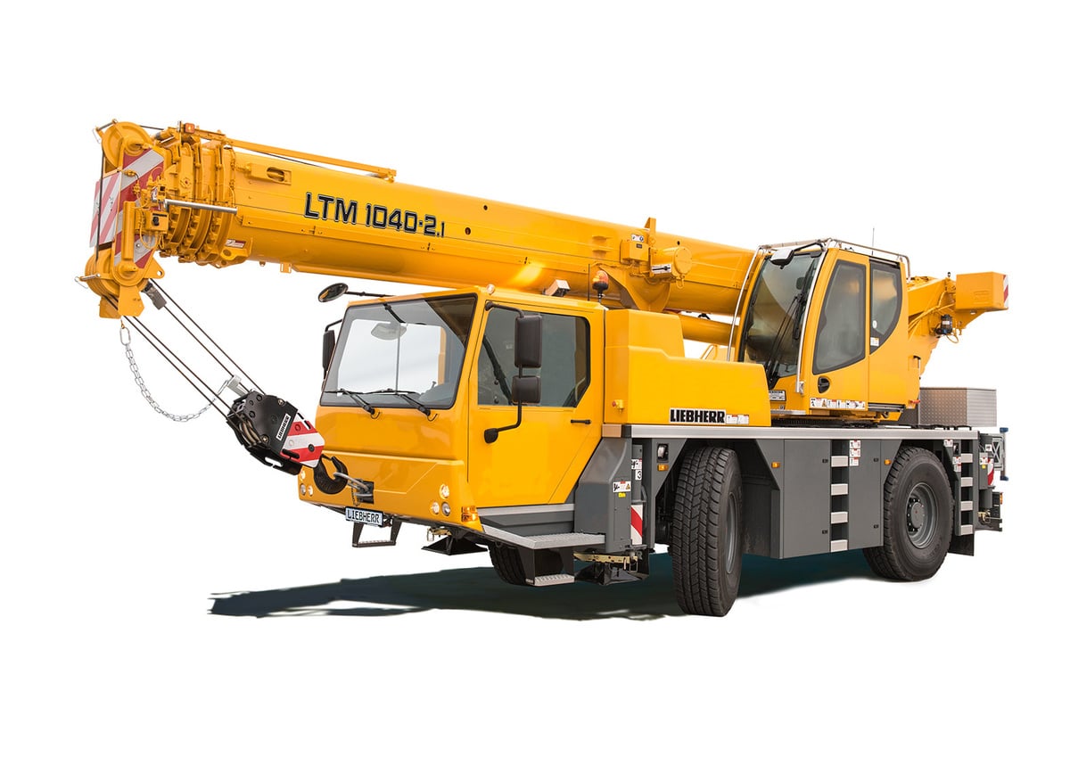 Liebherr LTM 1040 mobile crane with powerful lifting capabilities and compact design.