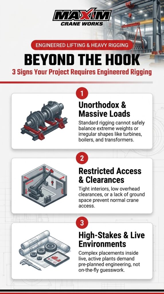 Engineered rigging equipment solutions for complex lifting projects and challenging environments.